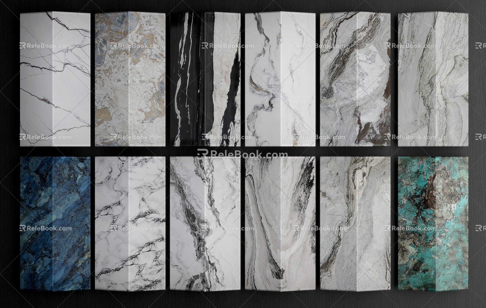 Marble Texture Wall Panel Stone Rock Slab 3d model