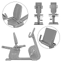 Modern Recumbent Exercise Bike With Comfortable Seat And Digital