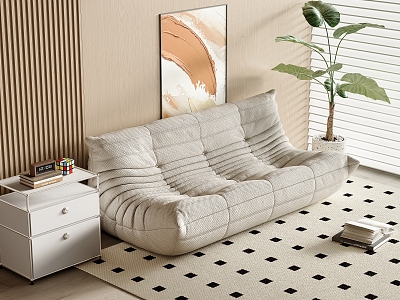 Lazy sofa Double sofa 3d model