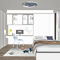 Japanese Tatami Bedroom Interior Design With Wooden Storage Desk And Cozy Lighting