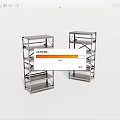 Metal Frame Multi Tiered Shelving Units With Open Design For Storage
