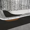 Modern reception desk Sales office Front desk 3d model