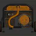 CAT Portable Generator With Orange Black Design And Wheels For Outdoor Use