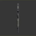 Futuristic Sci Fi Weapon With Illuminated Scope Long Barrel And Metallic Structure 3d model