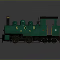 Vintage Green Steam Train Model with KCR BSS Lettering Black Roof and Yellow Chimney