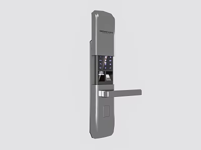 Smart Commercial Door Lock With Digital Screen Fingerprint Recognition And Modern Security Features 3d model