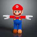 Mario Plush Toy With Red Hat Blue Overalls White Gloves And Outstretched Arms