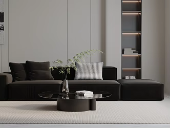 Modern three-seat sofa 3d model