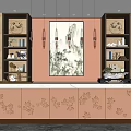 New Chinese Reception Desk Front Desk 3d model