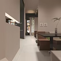 Studio Door Head Simple Style No Main Lamp Advanced Sense Bar Counter Stairwell Water Bar Rest Area Reception Area Window 3d model