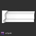 White Architectural Decorative Molding Trim With Curved Design And Smooth Surface