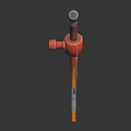 Hardware Tools Pipeline Fittings With Red And Green Knobs And Metal Tag 3d model
