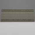 Gray Brick Building Exterior Wall With Top Decorative Details And Traditional Architectural Design