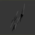 Three Metallic Star Shaped Shuriken Weapon With Sharp Points And Reflection
