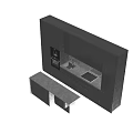 Simple Cabinet Open Kitchen 3d model