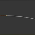 Traditional Japanese Katana Weapon With Red Wrapped Handle And Silver Sharp Blade