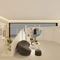 Modern Minimalist Clothing Store Interior With Hanging Clothes Green Plants And Bright Lighting
