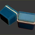 Blue Insulated Storage Containers With White Trim And Secure Lid Design For Daily Use