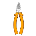 Industrial Pliers With Orange Handle For Heavy Duty Industrial Applications