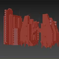 Group Of Modern High Rise Residential Buildings With Unique Architectural Design And Irregular Structures