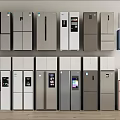 Various Refrigerators and Freezers with Modern Designs and Color Options