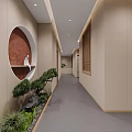 Modern Chinese Teahouse Bright Interior With Skylight And Wooden Furniture