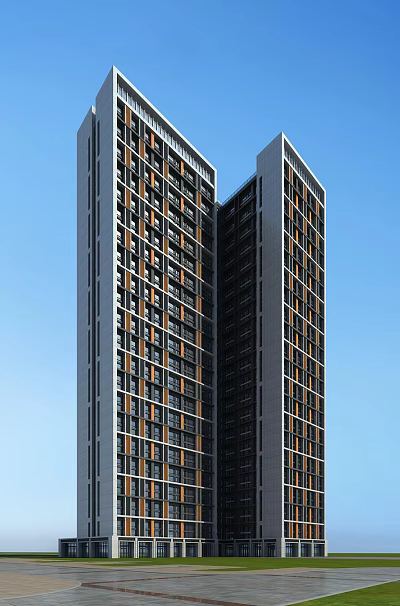 Residential Apartment Modern Residential Area 3d model