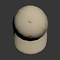Cream Colored Casual Cap With Orange Circular Logo And Full Sail University Text