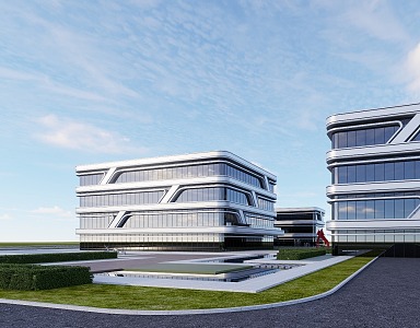 Industrial Park Office Park Multi-storey Office Building Factory Office Building 3d model