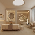 Silent SPA Beauty Room Beauty Massage Bed Leisure Sofa Beauty Salon 3d model