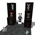 Collectible Dolls Exhibition With Various Designs On Shelves And Central Figure