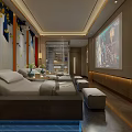 Modern SPA Sauna Interior With Comfortable Massage Beds Decorative Walls And Soft Lighting