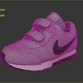 Nike Kids' Gray Casual Shoes With Velcro Straps Mesh Upper And Rubber Sole
