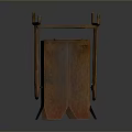 Rusty Metal Wheelbarrow With Vintage Iron Frame And Rustic Structure Design