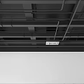 Modern Industrial Ceiling Pipes Arrangement With Black And White Installation Design