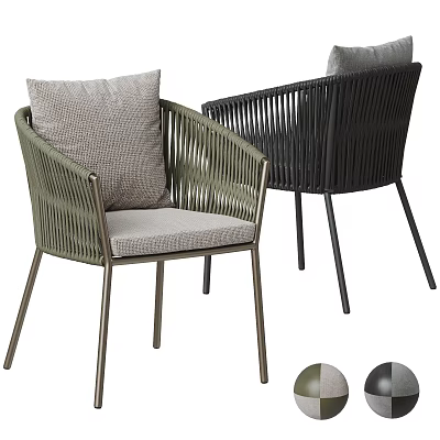 Modern outdoor chair outdoor single chair combination 3d model