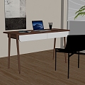 Modern Desk and Chair Combination Jewelry Ornaments Table 3d model