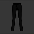 Black Slim Fit Casual Pants With Stretchy Fabric For Daily Wear