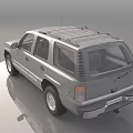 Silver Chevrolet SUV With Roof Rack And Sturdy Exterior Design Front View
