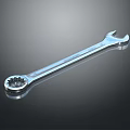 Double Ended Chrome Plated Wrench A Durable Hardware Tool For Repair Work 3d model