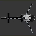 Police Helicopter With Black And White Design N162FD Rotors And Reflective Surface