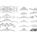 White Ornate Carvings With Intricate Floral And Scroll Patterns For Home Decoration