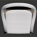 Modern Leisure Chair with White Wicker Seat Light Wooden Frame and Armrests Comfortable Design