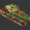 Detailed Vintage Military Tank Vehicle With Tracks Turret And Armor Structure