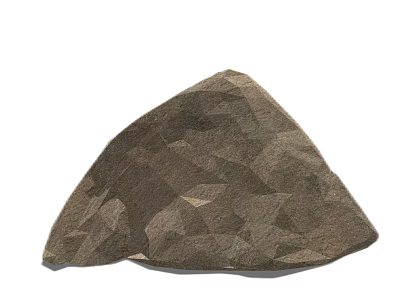 Natural Stone Wood Decorative Piece with Irregular Shape and Textured Geometric Surface 3d model