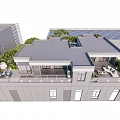 Modern Roof Garden Design With Lush Greenery Outdoor Seating Contemporary Building And Glass Features