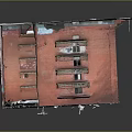 Multi Story Building With Red Framework White Exterior Walls And Symmetrical Window Rows