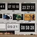 Modern Laser TV Projection Curtain Projector Remote Control Router Fireplace 3d model