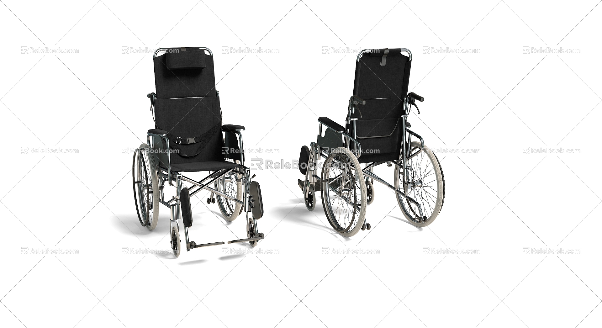 Hospital High Backrest Wheelchair model