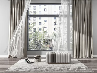 Modern Curtains 3d model